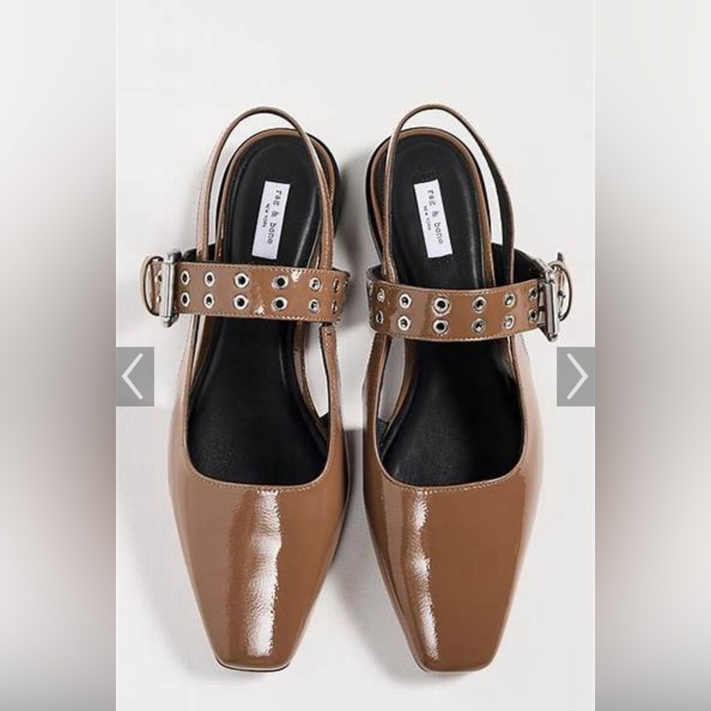 Rag & Bone Women's Brown Patent Leather Flats